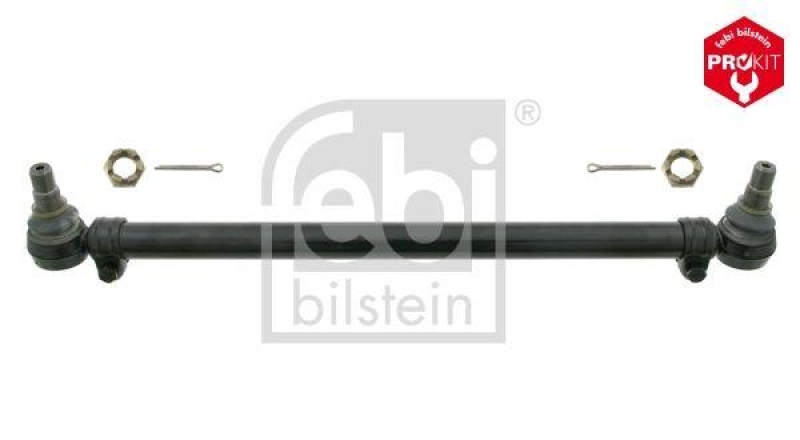 FEBI BILSTEIN 24115 Lenkstange mit Kronenmuttern und Splinten, vom Lenkgetriebe zur 1. Vorderachse für Mercedes-Benz