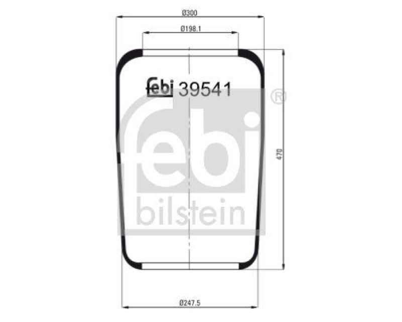 FEBI BILSTEIN 39541 Luftfederbalg ohne Kolben für Schmitz Cargobull