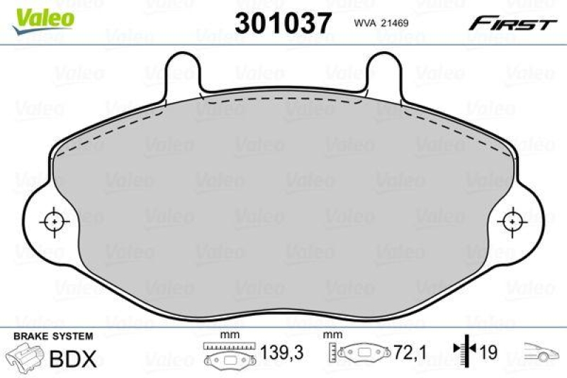 VALEO 301037 SBB-Satz FIRST