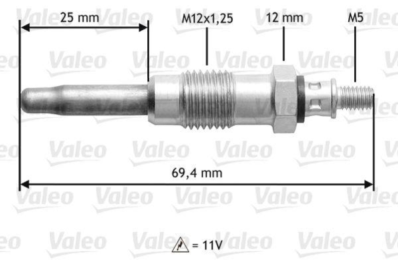 VALEO 345107 Glühkerze RENA Super5, Clio