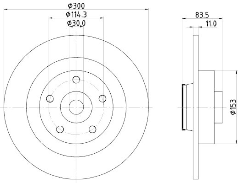 HELLA 8DD 355 123-401 Bremsscheibe für RENAULT