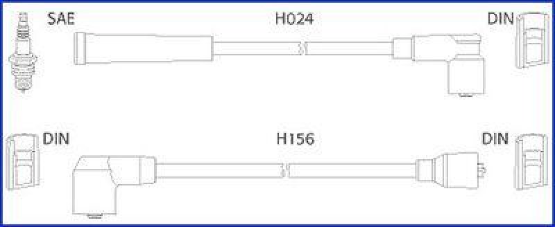 HITACHI 134230 Zündkabelsatz für MAZDA u.a.