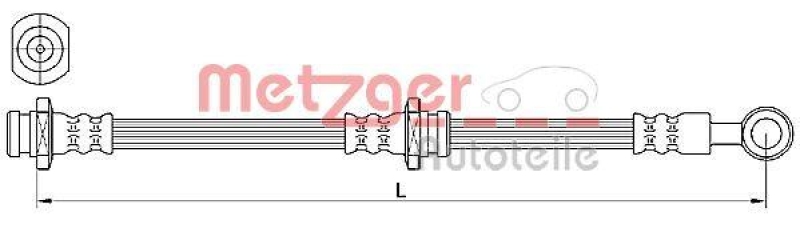 METZGER 4110639 Bremsschlauch für MITSUBISHI VA links/rechts