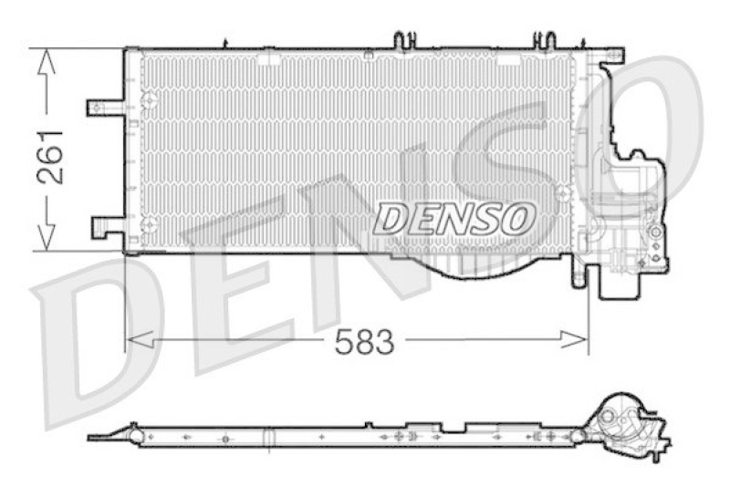 DENSO DCN20022 Kondensator A/C OPEL CORSA C (F08, F68) 1.3 CDTI (2003 - 2009)