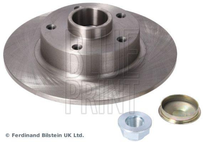 BLUE PRINT ADR164311 Bremsscheibe mit Radlager, ABS-Impulsring, Achsmutter und Schutzkappe für Renault