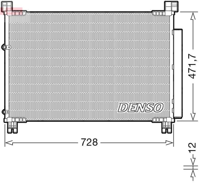 DENSO DCN51015 Kondensator A/C LEXUS RX350 / RX350L / RX450h / RX450hL 350 4WD (15-)