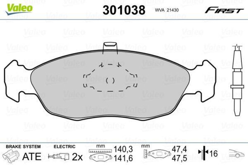 VALEO 301038 SBB-Satz FIRST