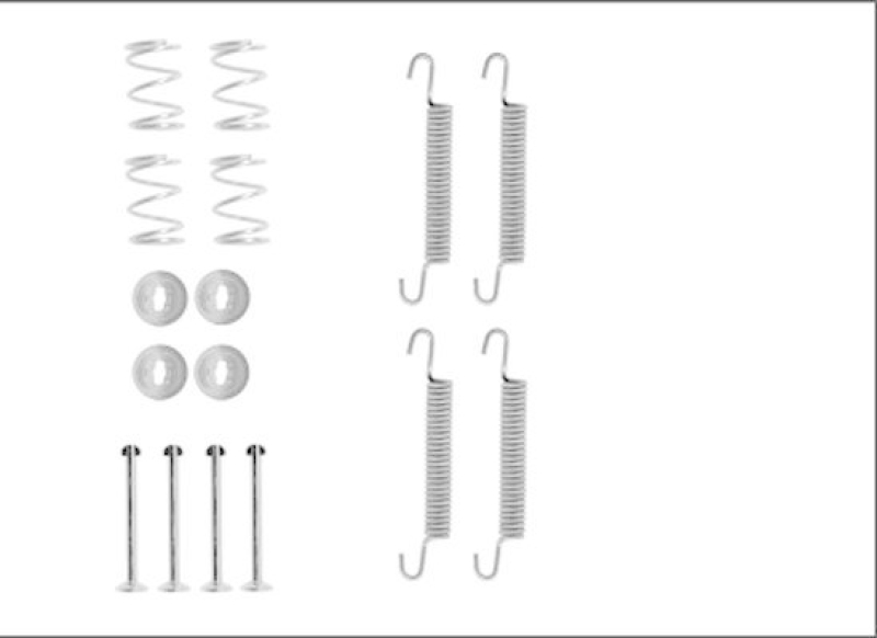 HELLA 8DZ 355 206-141 Zubehörsatz, Bremsbacken für OPEL