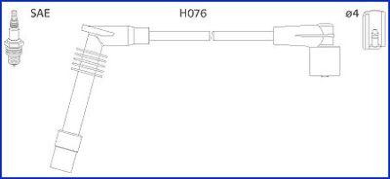 HITACHI 134234 Zündkabelsatz für OPEL u.a.