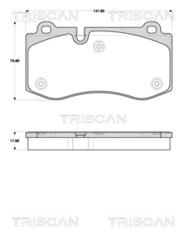 TRISCAN 8110 23049 Bremsbelag Vorne für Mercedes