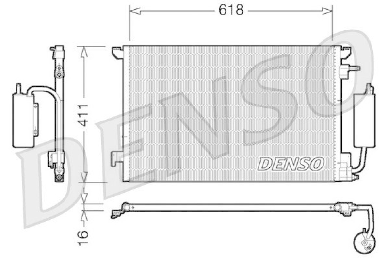 DENSO DCN20035 Kondensator A/C OPEL VECTRA C Estate 1.9 CDTI (2004 - )