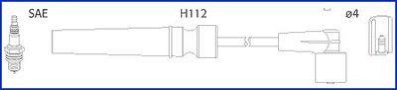 HITACHI 134236 Zündkabelsatz für CHEVROLET u.a.