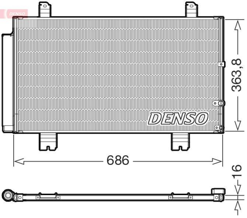 DENSO DCN51016 Kondensator A/C LEXUS GS (_S19_) 430 (05-11)