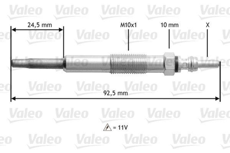 VALEO 345109 Glühkerze RENA Clio, Megane, Kangoo