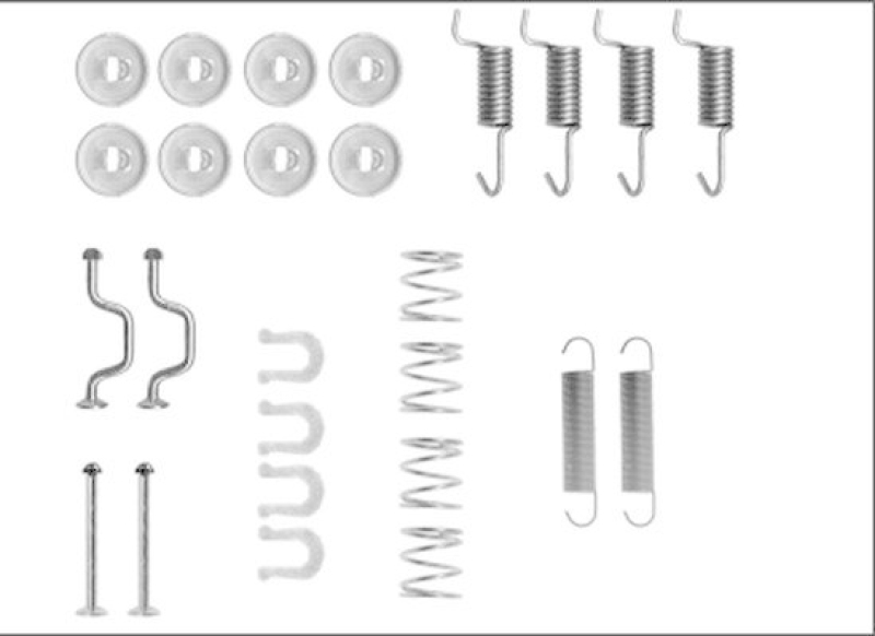 HELLA 8DZ 355 206-151 Zubehörsatz, Bremsbacken für TOYOTA/LEXUS