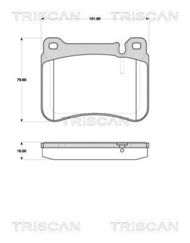 TRISCAN 8110 23050 Bremsbelag Vorne für Mercedes