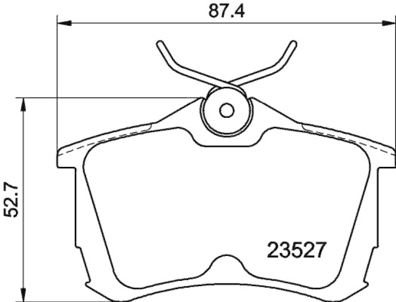 HELLA 8DB 355 009-511 Bremsbelagsatz, Scheibenbremsbelag für HONDA