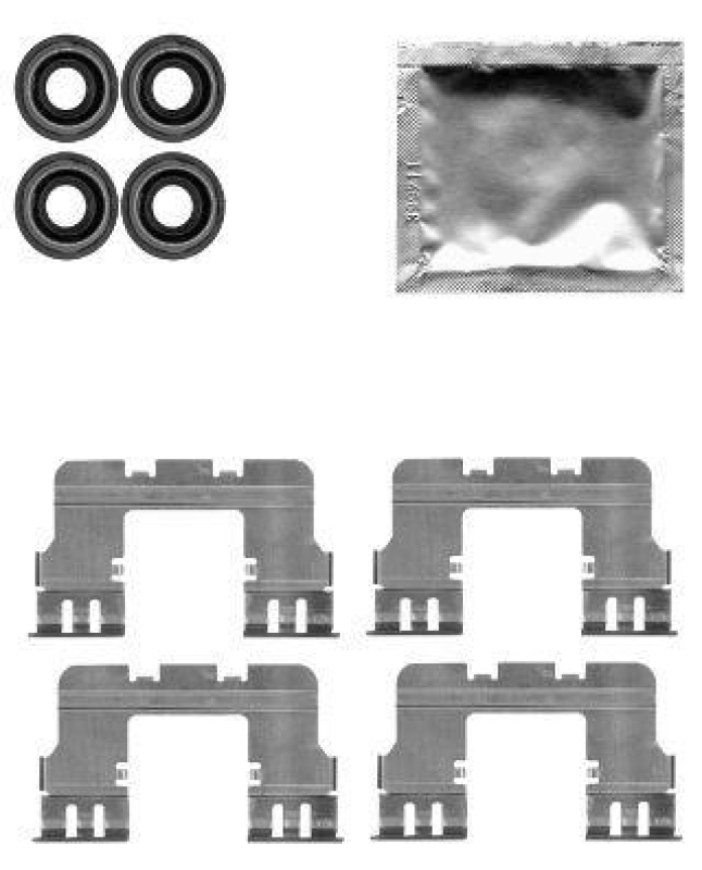 HELLA 8DZ 355 204-771 Zubehörsatz, Scheibenbremsbelag für CHRYSLER