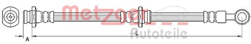 METZGER 4110670 Bremsschlauch für HYUNDAI/KIA VA rechts