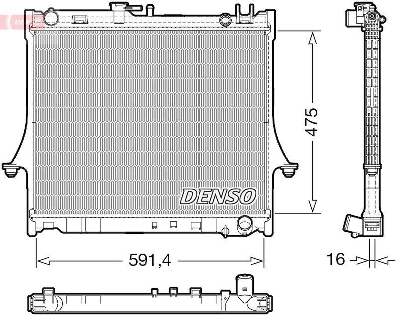 DENSO DRM99016 Kühler ISUZU D-MAX I (TFR, TFS) 2.5 DiTD 4x4 (02-12)