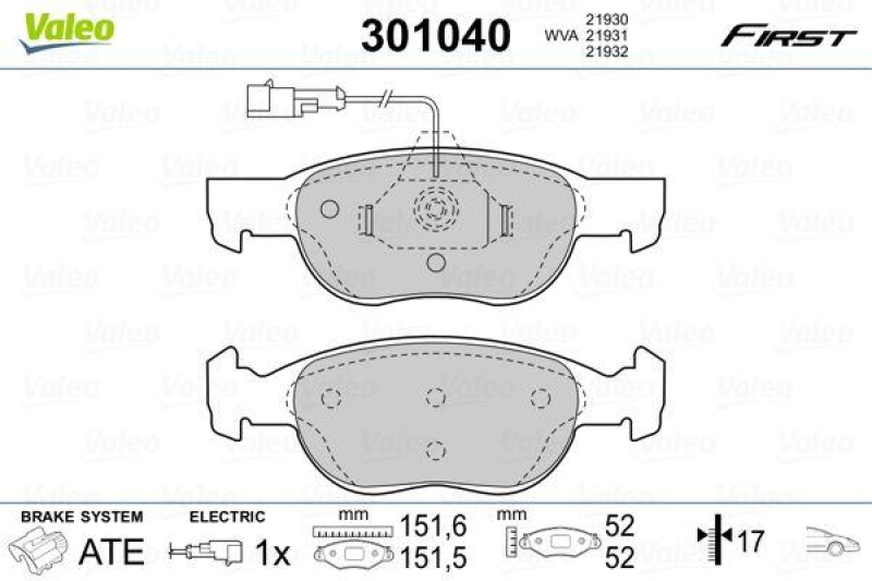 VALEO 301040 SBB-Satz FIRST