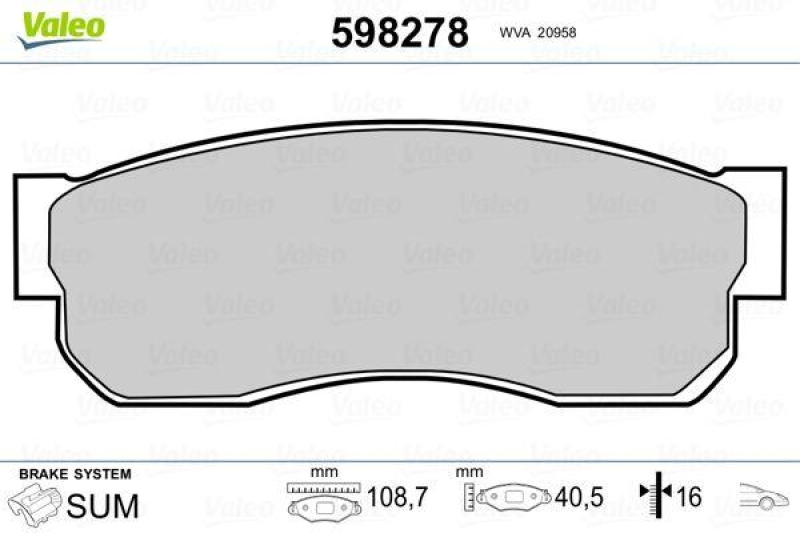 VALEO 598278 SBB-Satz PREMIUM