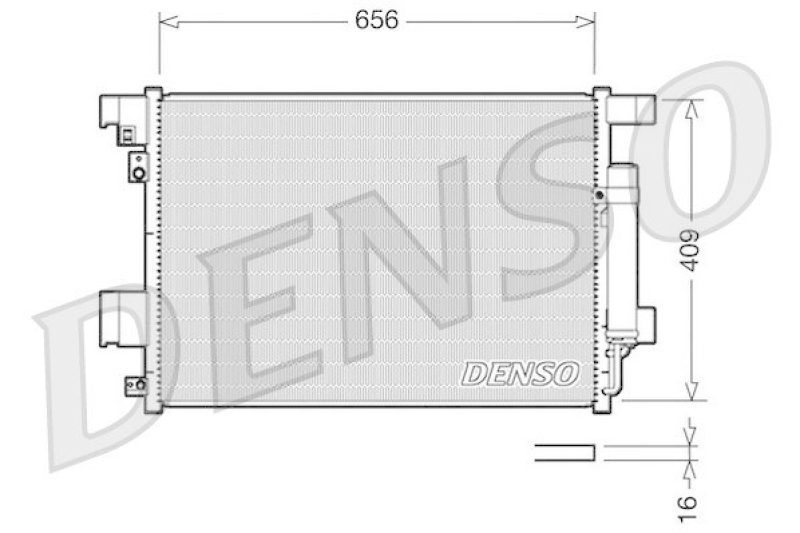 DENSO DCN21001 Kondensator A/C MITSUBISHI OUTLANDER II (CW_W) 2.2 DI-D 4WD (2007 - 2012)