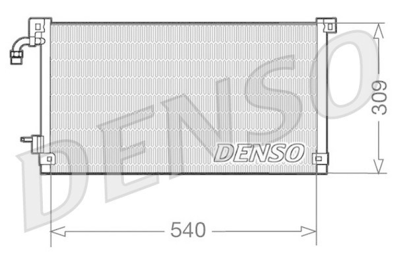 DENSO DCN21004 Kondensator A/C PEUGEOT 106 II (1) 1.1 i (1996 - )