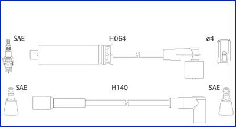 HITACHI 134239 Zündkabelsatz