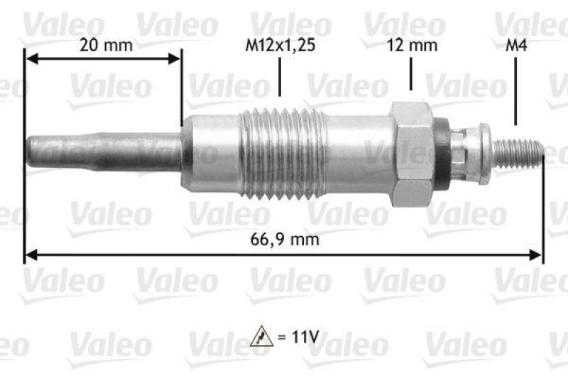 VALEO 345111 Glühkerze RENA Master, Trafic