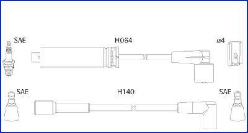 HITACHI 134239 Zündkabelsatz für CHEVROLET u.a.