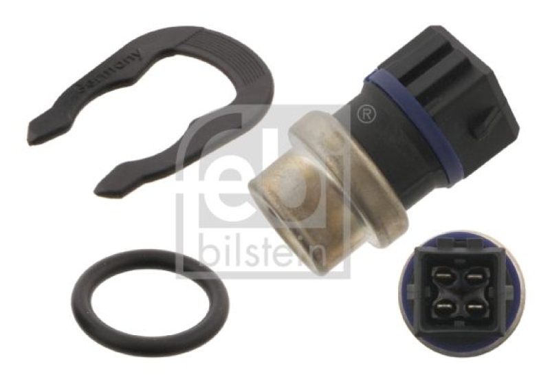 FEBI BILSTEIN 39142 Kühlmitteltemperatursensor mit Dichtung und Haltefeder für VW-Audi