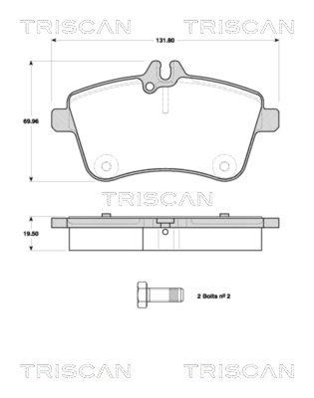 TRISCAN 8110 23053 Bremsbelag Vorne für Mercedes A-Serie , B-Serie