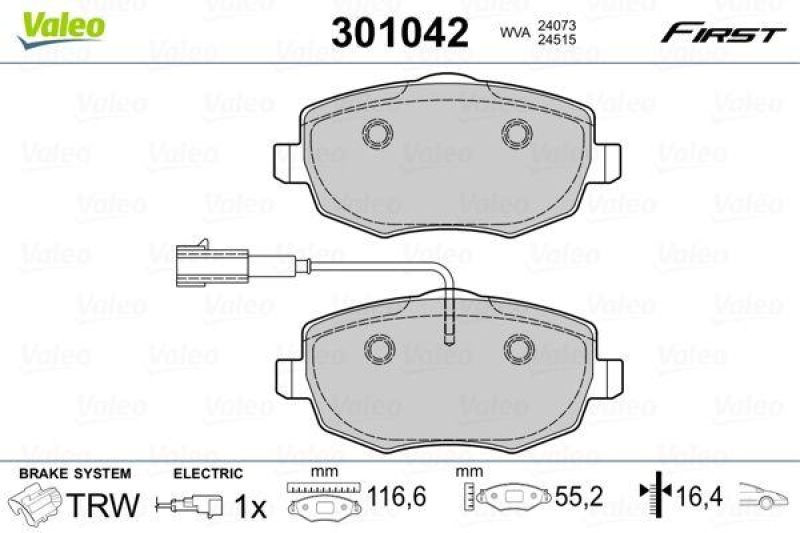 VALEO 301042 SBB-Satz FIRST