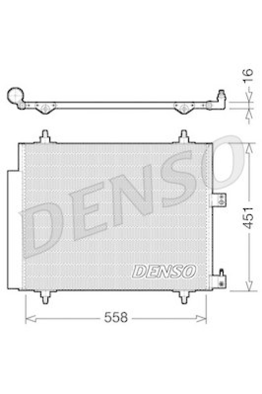 DENSO DCN21005 Kondensator A/C PEUGEOT 807 (E) 2.2 HDi (2002 - )