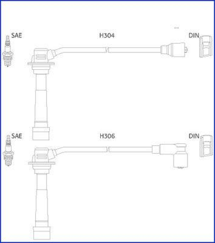 HITACHI 134242 Zündkabelsatz für MAZDA u.a.