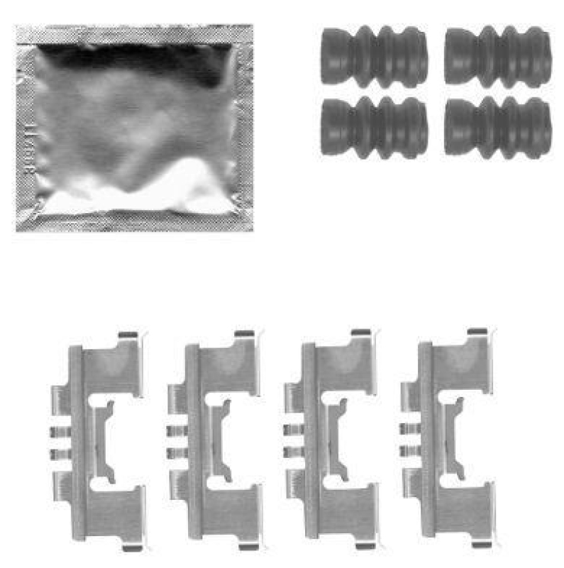 HELLA 8DZ 355 204-791 Zubehörsatz Scheibenbremsbelag