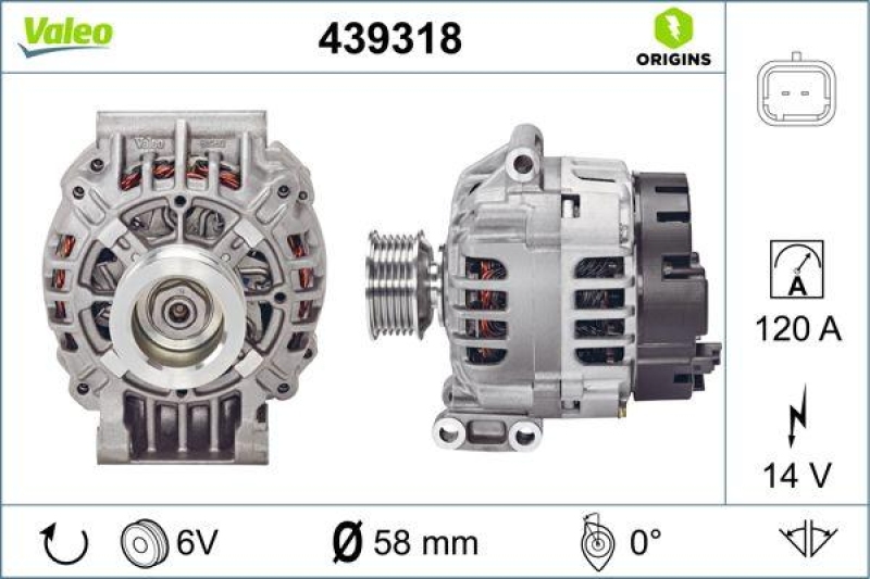 VALEO 439318 Generator Neu - ORIGINS