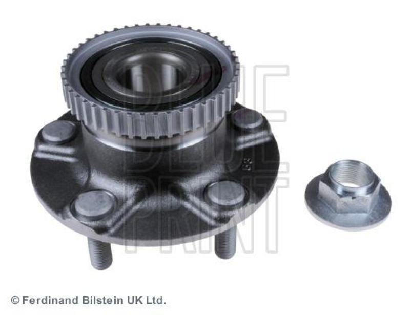 BLUE PRINT ADN18254C Radlagersatz mit Radnabe, ABS-Impulsring und Achsmutter für NISSAN