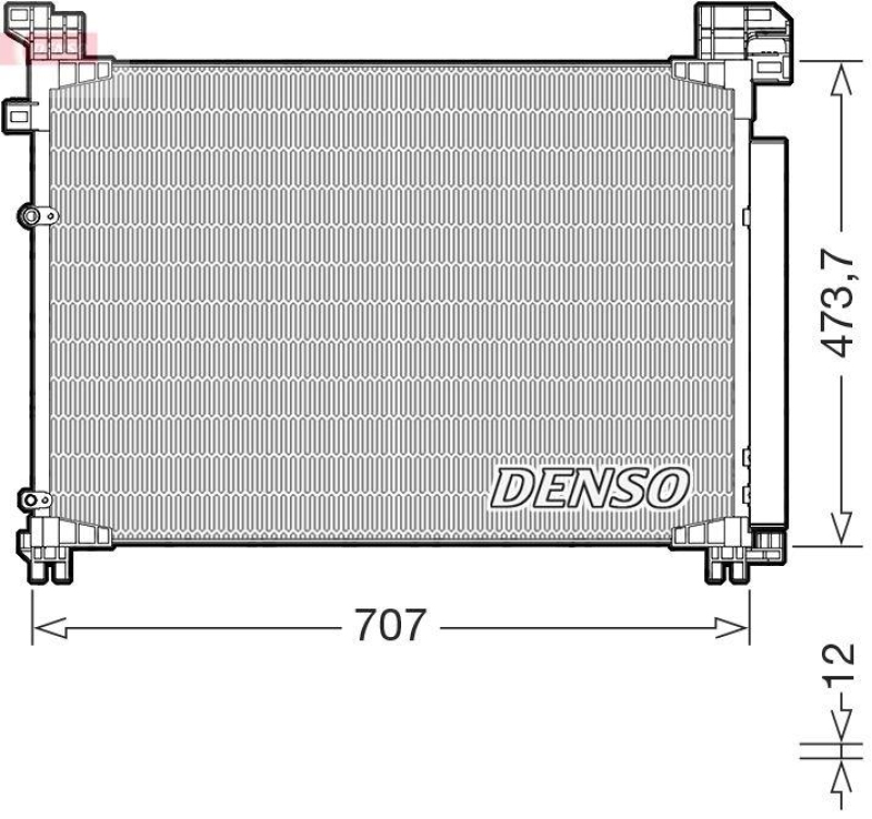 DENSO DCN51020 Kondensator A/C LEXUS RX 450h AWD (15-)