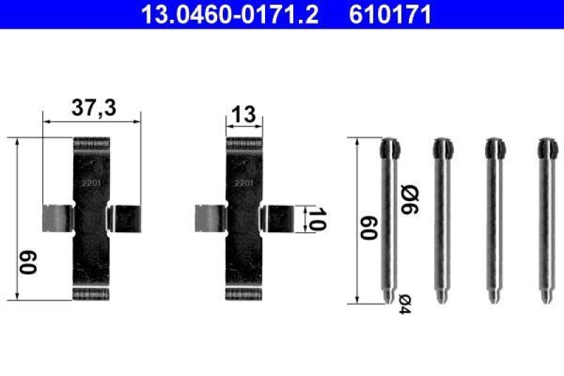 ATE 13.0460-0171.2 Belagsatz Zubehör