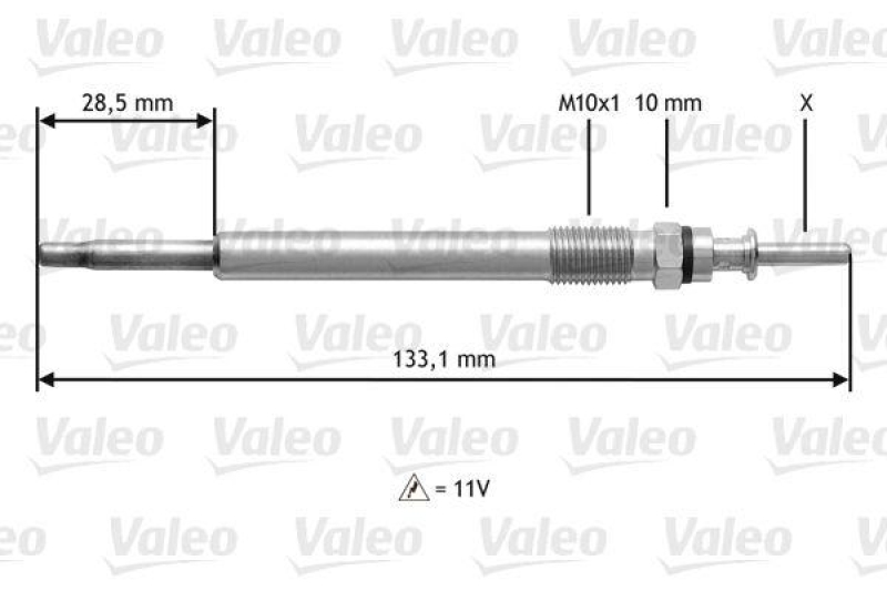 VALEO 345113 Glühkerze OPEL Astra, Zafira, Fronter