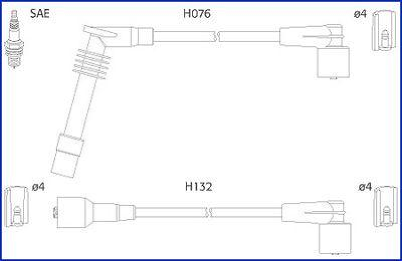 HITACHI 134246 Zündkabelsatz für OPEL u.a.