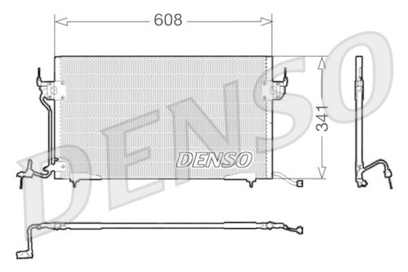 DENSO DCN21010 Kondensator A/C CITROËN BERLINGO (MF) 1.6 16V (MFNFU) (2000 - )