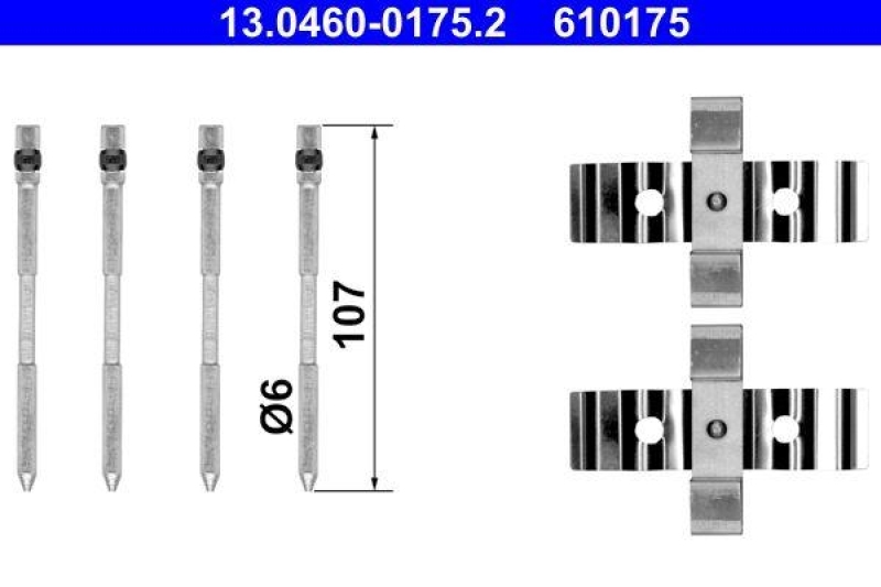 ATE 13.0460-0175.2 Belagsatz Zubehör