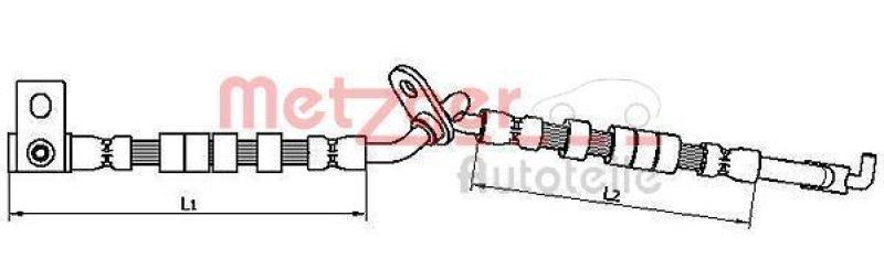 METZGER 4110706 Bremsschlauch für MAZDA VA links