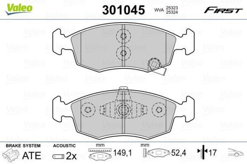 VALEO 301045 SBB-Satz FIRST