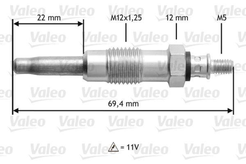 VALEO 345116 Glühkerze MERC Vito, Sprinter