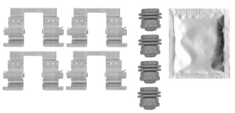 HELLA 8DZ 355 206-281 Zubehörsatz, Scheibenbrem