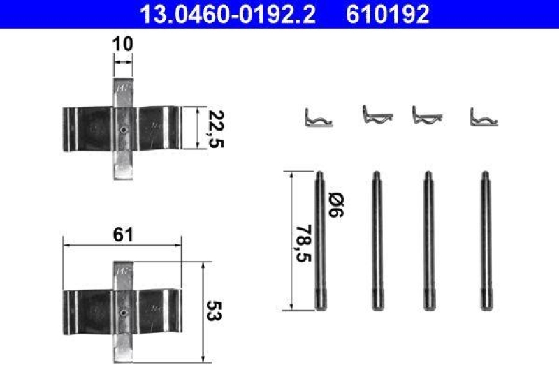 ATE 13.0460-0192.2 Belagsatz Zubehör